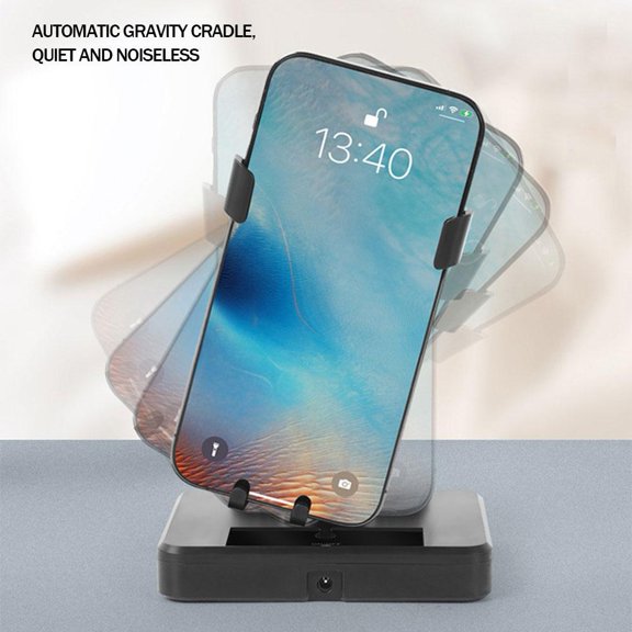 QHUDLV Mobile Phone Desk Shaker,Automatic Step Mute Swing Holder,Adjustable Phone Stand