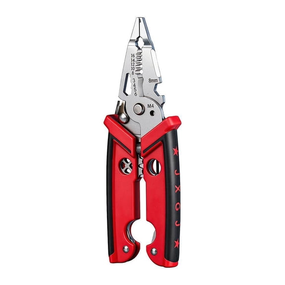 QHUDLV Multipurpose Wire Stripper,Multi-Functional Stripper,Used for Stripping,Wrapping,Splitting,Cutting,Gripping,Crimping,Wrenching,Hook Knifes,Nail Breaking