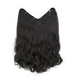 thumbnail image 1 of QHUDLV Natural Black 50cm Wig Female Long Hair One-Piece U-Shaped Simulation Hair Extension Fluffy Invisible Seamless Summer Patch Big Wave Curl Wig Piece, 1 of 6
