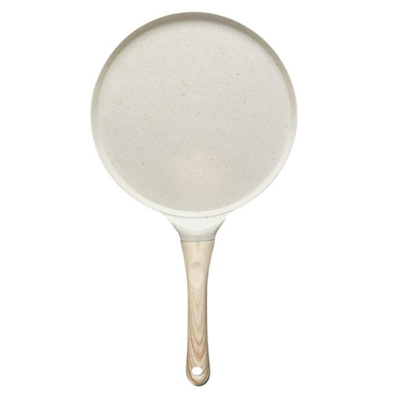 QHUDLV Nonstick Crepe Pan, Dosa Pan Non Stick with Stay-Cool Handle, Stainless Steel for Stovet Bottom Pan, Nonstick Flat Crepe Pan