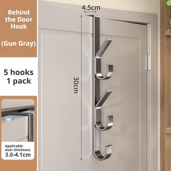 QHUDLV Over The Door Hanging Hook Back of Door Type Hat Coat Hanger Metal Hook Home