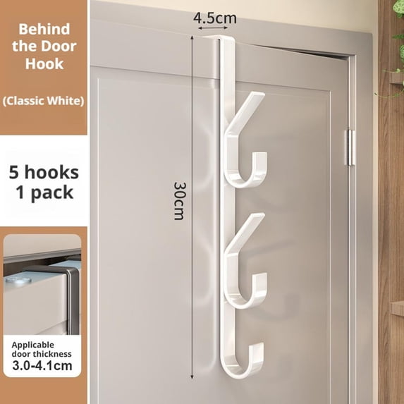 QHUDLV Over the Door Hanger, Metal Hooks for Hats Coats Bags, Space Saving Organizer
