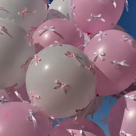 QHUDLV Party Balloon Decoration, 12in Bow Latex Balloons, Wedding Birthday Photo Background DIY Decoration Bundle