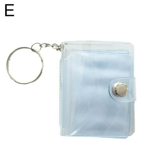 QHUDLV Clear PVC Small Picture Book Mini Photo Album Keychain Photos Key Chain For Christmas Banquet Gifts Wedding 1pcs/set Birthday