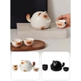 thumbnail image 1 of QHUDLV Portable Ceramic Tea Cup Set,Cute Cat Real Porcelain Tea Pot,Lucky Cat Porcelain Teapot Set with Tea Strainer,Lids,Suitable for Travel Outdoor Picnic Office Work Home, 1 of 8