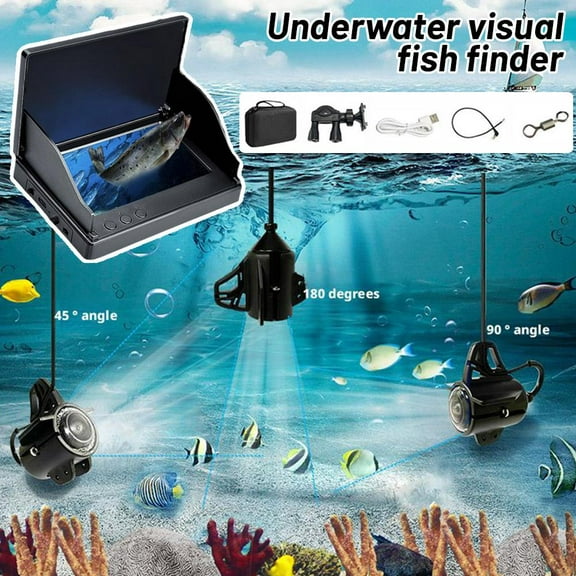 QHUDLV Portable Fish Depth Finder Water Handheld 1080P 4.3 Inch LCD Fish Finder Underwater Night Vision Camera 220 Fishing With