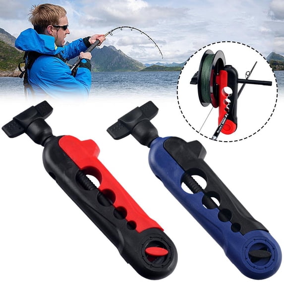QHUDLV Portable Fishing Reel Winder Spool Rod Holder Tools Portable Winding Tool New E6
