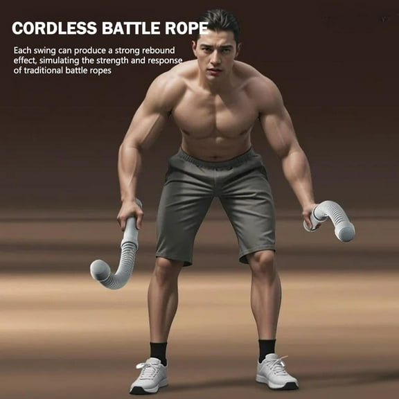 QHUDLV Portable Rope-Free Battle Rope Swing Fitness Fighting Physical Training For Exercise Strength Muscle Thick Rope