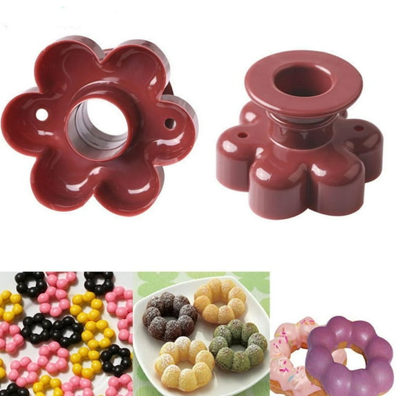 QHUDLV QHUDLV Donut Maker Cutter, Reusable Non-Stick Doughnut Molds, DIY Fondant Cake Bread Dessert Bakery Mould, Biscuit Stamp Mould, Home Kitchen DIY Baking Tool