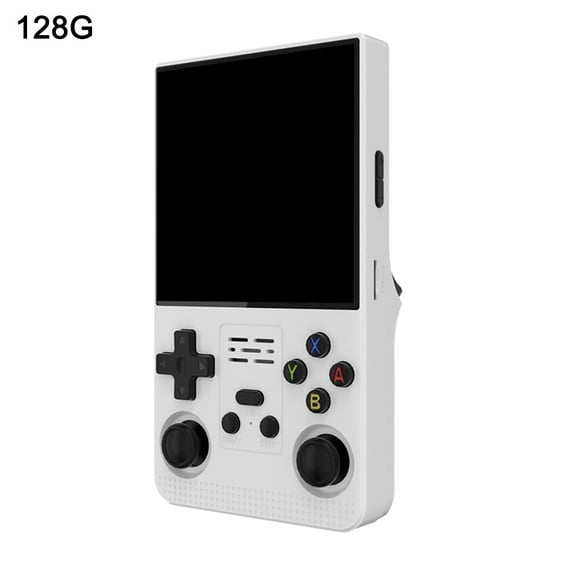 QHUDLV R39 Handheld Game Console, Portable Mini Retro Gaming Console, 4.0 Inch 4K HD IPS Screen, 4000mAh Battery, Portable Pocket Video Game Console 64/128GB Memory Card