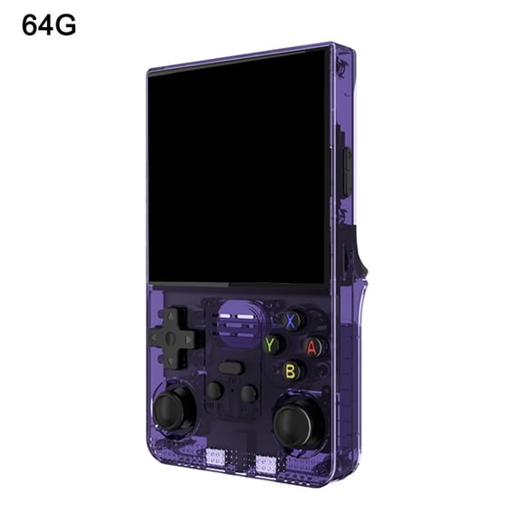 QHUDLV R39 Handheld Game Console, Portable Mini Retro Gaming Console, 4.0 Inch 4K HD IPS Screen, 4000mAh Battery, Portable Pocket Video Game Console 64/128GB Memory Card