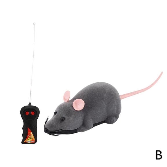 QHUDLV RC Mouse Rat Toy,Wireless Remote Control,Fun Cat Dog Interactive Prank