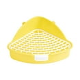 thumbnail image 1 of QHUDLV Corner Rabbit Litter Box,Small Pet Potty Trainer,Easy Clean Plastic Tray, 1 of 9