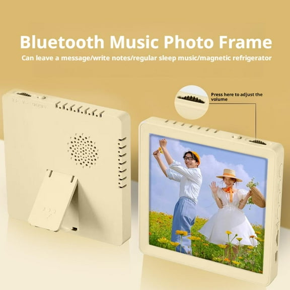 QHUDLV Recordable Bluetooth Music Picture Frame,Personalized Music Plaque Photo Fridge Magnet, Hidden Stand with Timer, Unique Gifts for Boys & Girls,Mother,Father,Grandparents,Birthday,Christmas