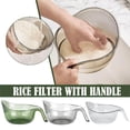 thumbnail image 1 of QHUDLV Rice Washer Strainer Bowl, Rice Filter with Handle, Fruit Vegetable Bowl Drainer Kitchen Tools, Portable Kitchen Colander Rice Cleaning Strainer for Washing Fruits,Vegetables, Peas and Beans, 1 of 9