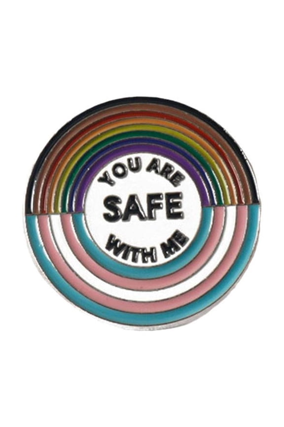 Safety Pin Lapel Badge – You Are Safe With Me – Inspiring Brooch