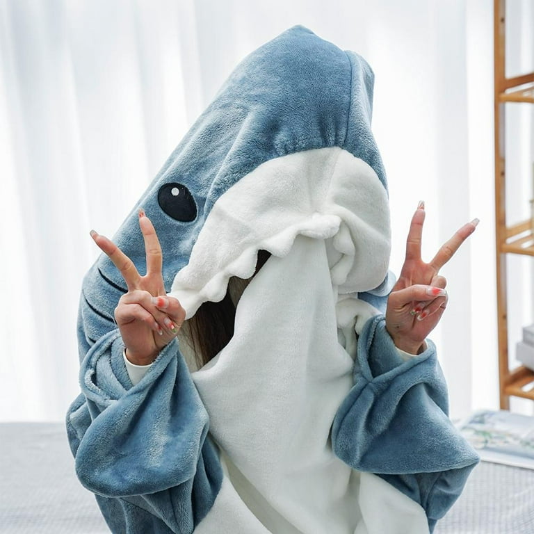 Snug Shark Blanket, Sharkie Blanket, Shark Wearable Blanket Hoodie Sleeping  Bag, The Sharkie Blanket, Wearable Shark Blanket Adult, Shark Hoodie