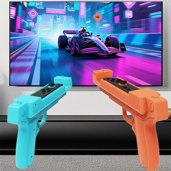 QHUDLV Shooting Game Gun Motion Controller HandGrips for Switch 2 Pistol Driver N2