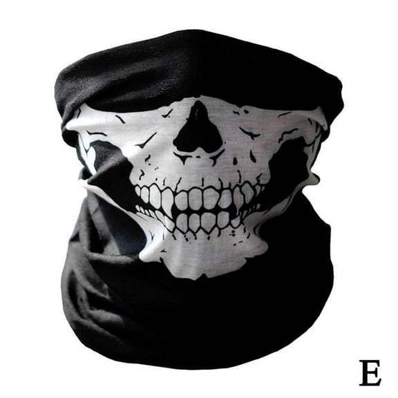 QHUDLV Skull Face Mask and Gloves Set – Biker Fishing Cycling Skeleton Gear