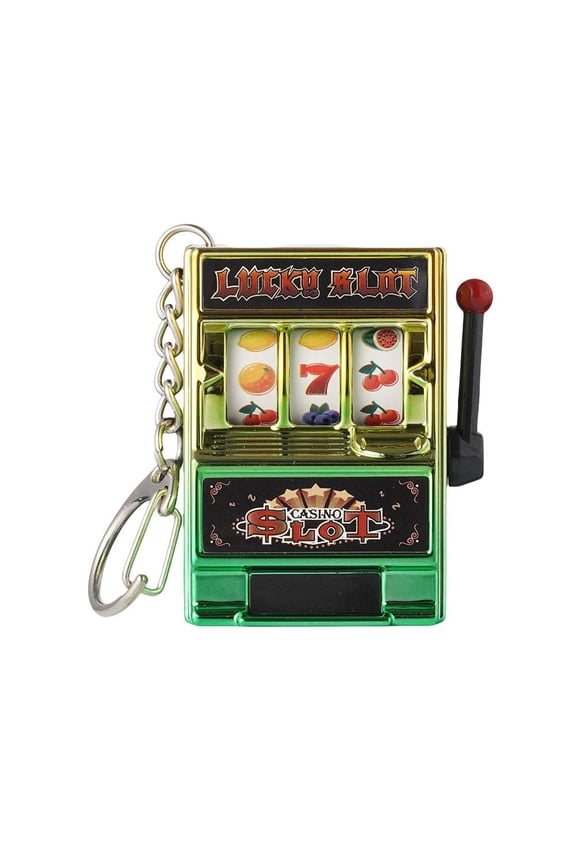 Fruit Slot Machine Keyring, Retro Design, Portable, ABS and Metal Material, Gift for Men and Women, Interactive Games for the Soul