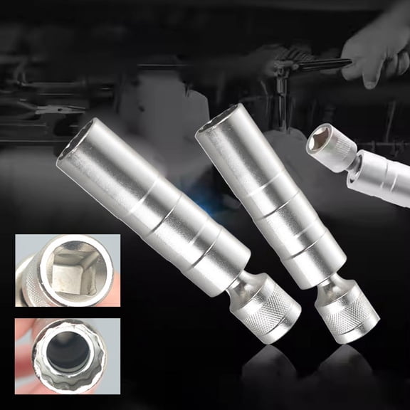 QHUDLV Spark Plug Socket Wrench - Suction & Magnetic Car Repair Tool