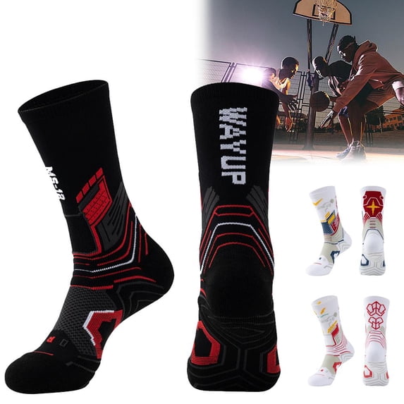 QHUDLV Sports Socks Towel Bottom Basketball Socks Transformers Elite Socks Lot E4
