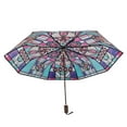 thumbnail image 1 of QHUDLV Vintage Clear Parasol Umbrella - Stylish Beach & Wedding Sun Umbrella for Women/Teens, 1 of 5