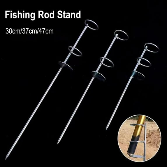 QHUDLV Stainless Steel Fishing Rod Holder Rail Mount 30/37/47cm Lot S6