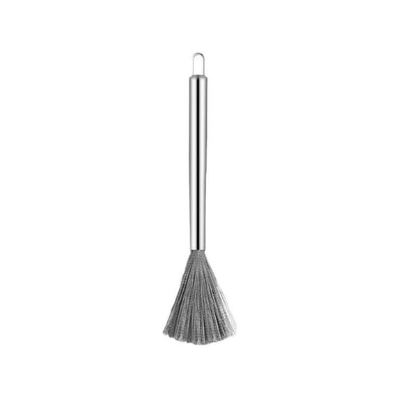 QHUDLV Stainless Steel Pan Brush With A Long Handle Dishwashing Brush Pot Cleaner Strong Tools Decontamination Hangable Clean with wool steel handle cleaner cleaning cleaning wool cleaner long wool