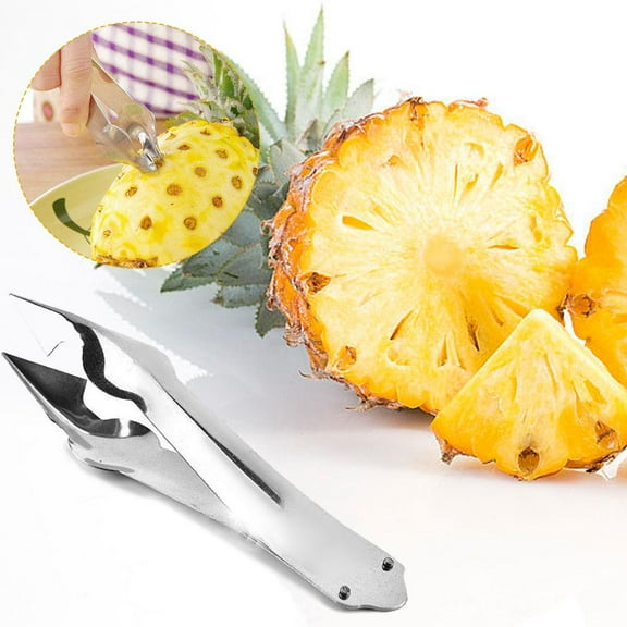 QHUDLV Stainless Steel Pineapple Eye Peeler Fruit and Vegetable Clip Remover Practical Tools Fruit New Gadgets Seed