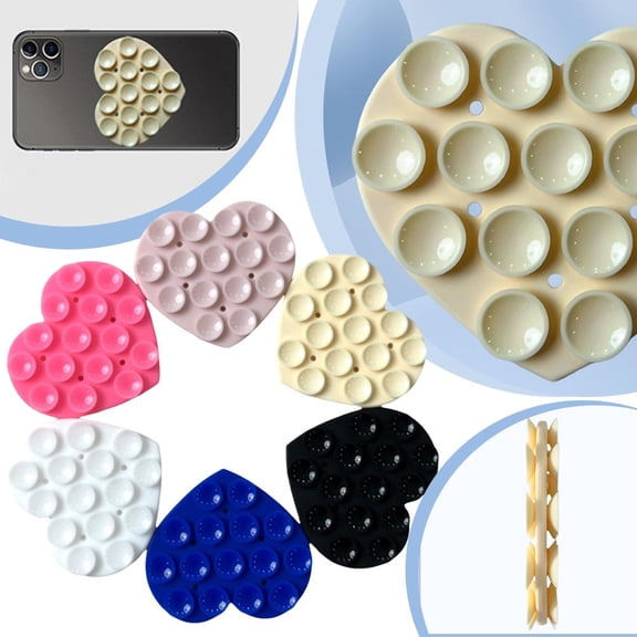 QHUDLV Suction Cup Phone Case Mount,Double-Sided Silicone Stand