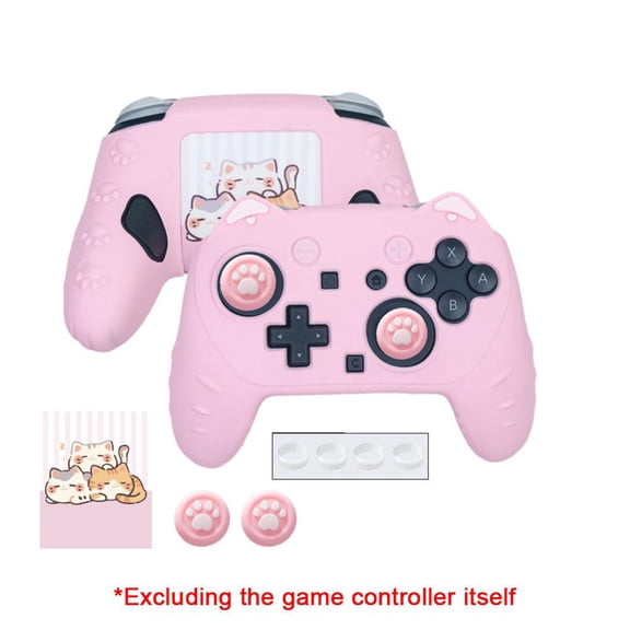 QHUDLV Switch Pro Controller Skin Set, Soft Silicone Protective Cover, Anti-Slip Case for Switch Pro Controller