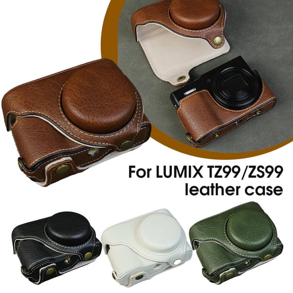 QHUDLV TZ99 Camera Leather Case,PU Protective Cover,Shoulder Strap Design