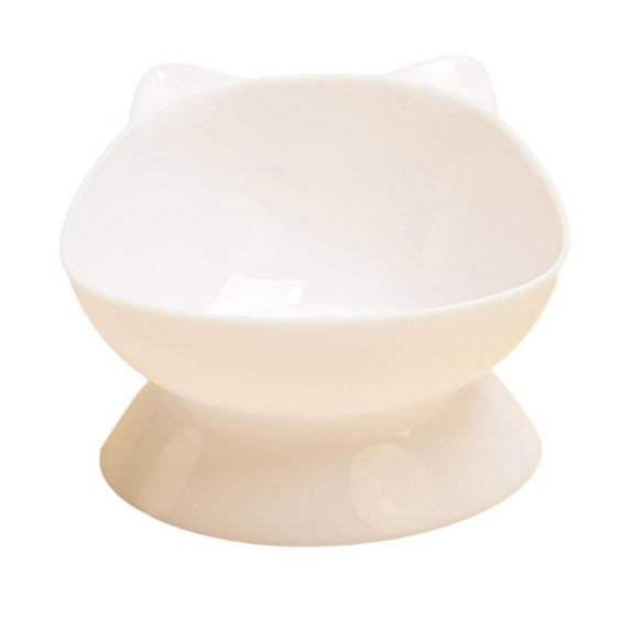 QHUDLV Plastic Raised Bowl for Cat, Elevated Cat Bowls Raised Cat Food Bowl, Anti Vomit Cat Bowls Wide Raised Cat Bowls for Food and Water, Dog Kitten Cat Food Dishes for Pets