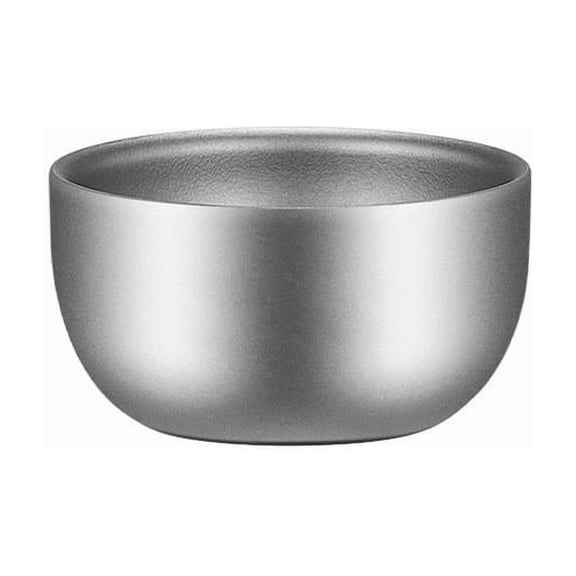 QHUDLV Titanium Mini Cup,Double-Wall Heat-Insulated,Ultralight Outdoor Camping Cup