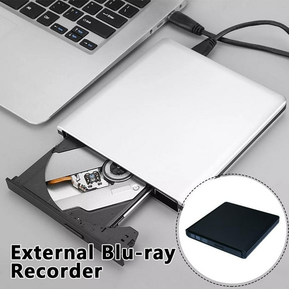 QHUDLV USB 3.0 External Optical Drive,Slim Portable DVD BD Writer,HighSpeed Data Recorder