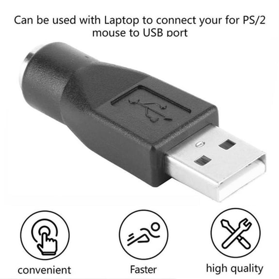 QHUDLV USB Female to Male Converter,Adapter for PC Mouse or Devices,Easy PlugandPlay