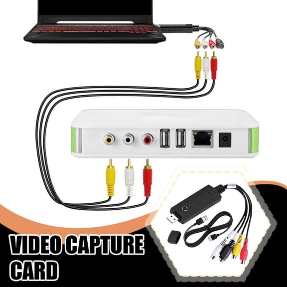 QHUDLV USB Video Acquisition Card,AV Converter Cable,Single USB Input Video Capture Device
