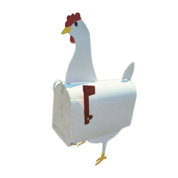 QHUDLV Unique Chicken Cow Horse Mailbox Metal Wall Mounted Crafts Outside Decoration A Box Mailboxes Farm J7I2 Weatherproof Garden