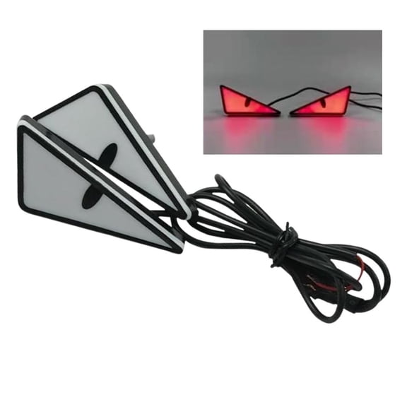 QHUDLV Universal Motorcycle LED Demon Eye Light Devil Eye Demon Evil Eyes Headlight Motorcycle Mini Projector Lens Lamp Dynamic Devil Eye Car 12v Headlights for Any Car Model