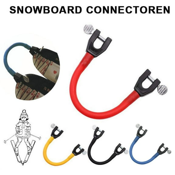 QHUDLV WSRRDRECVHi Ski Connector Snowboard Clips Bindings Beginners Winter Children Adults Outdoor Sport Accessories Exercise Snowboard Training