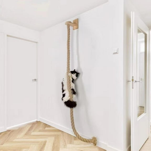 QHUDLV Wall Bridge Wooden Cat Climbing Frame Wall-Mounted Furniture Platform Pet