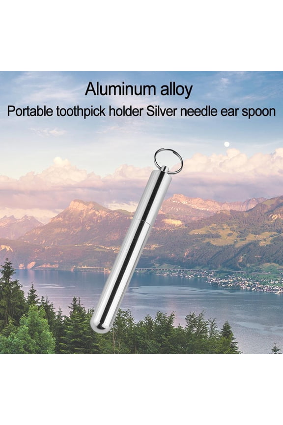 Waterproof Aluminum Alloy Toothpick Box Portable Medicine Capsule Container Case Case Keychain C swab W4K8 Outdoor