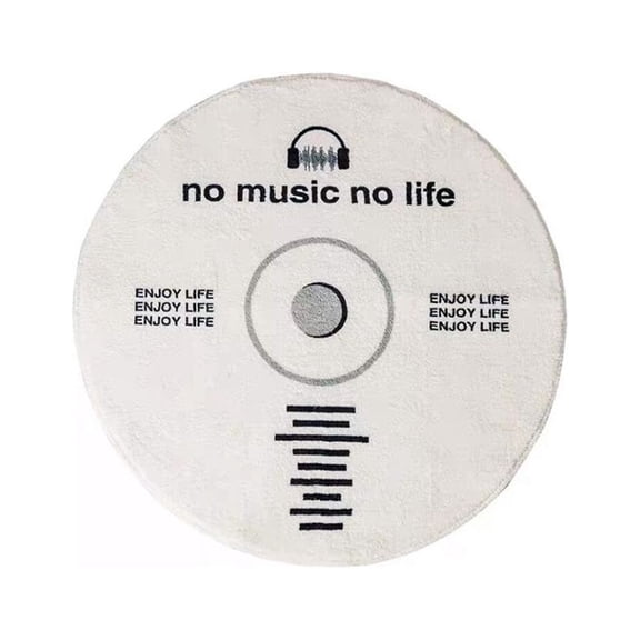 QHUDLV Wokii Disc Floor Mat,Vinyl Record Rug,Creative Round Area Carpet