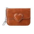 thumbnail image 1 of QHUDLV Women Lightweight PU Leather Card Holder, Cute Heart Shaped Small Wallet, Fashionable Mini Wallet, 1 of 9