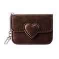 thumbnail image 1 of QHUDLV Women Lightweight PU Leather Card Holder, Cute Heart Shaped Small Wallet, Fashionable Mini Wallet, 1 of 9