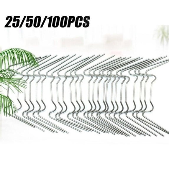 QHUDLV XDGJTBFMY 25/50/100pcs Greenhouse Glass Clips, Stainless Steel Greenhouse Window Clips Glass Pane Fixings Clips, Greenhouse Clips, Garden Greenhouse Accessories