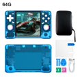 XF40H Handheld Game Console - 4" IPS Screen, Open Source Linux, 4000mAh, 64GB (Translucent Black)