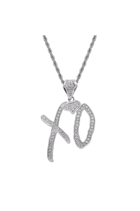 XO Necklace, Fashion Accessories for Women, Pendant with Rope Chain