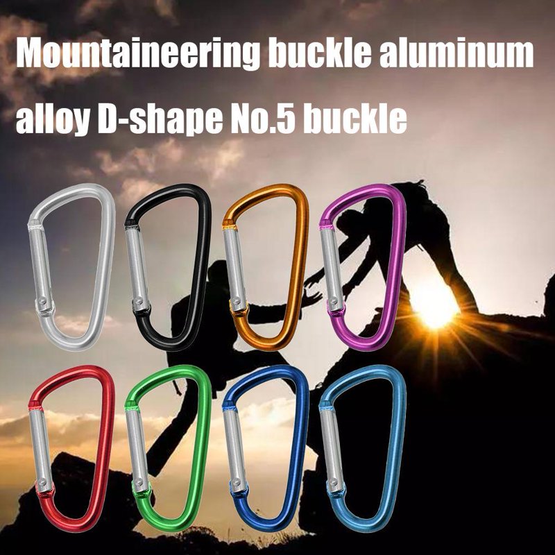 QHUDLV YXRRVING 3pcs/set Outdoor Climbing Alloy D Shape Buckle Carabiner Survial Clip Backpack Chain Chain Buckle Climb Hook
